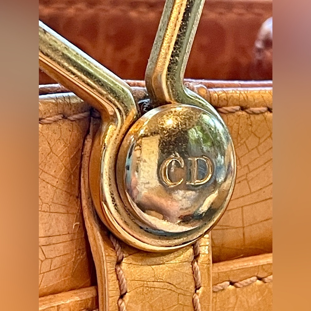 Christian Dior John Galliano Vintage 2001 Belt Bag, gold/orangey tan, GUC - Picture 7 of 16